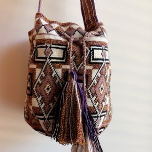 Boho chic crossbody bag Wayuu Mochila